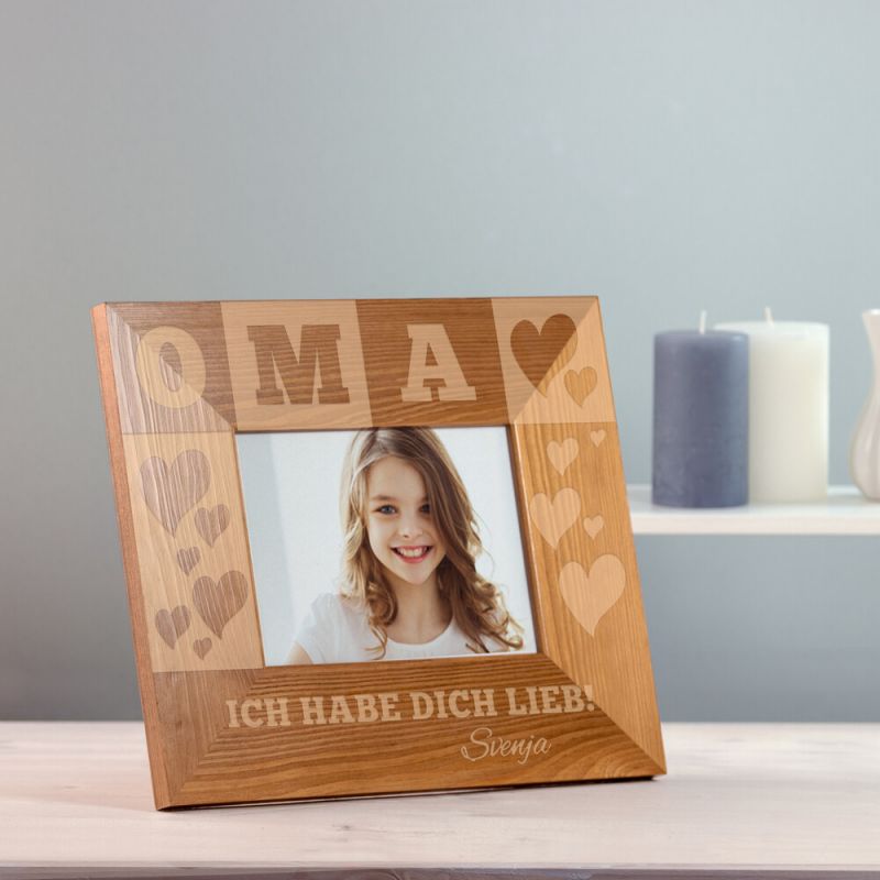 Bild von   bilderrahmen aus holz mit gravjpg | 🌟 Gravur nach Wunsch 🪄