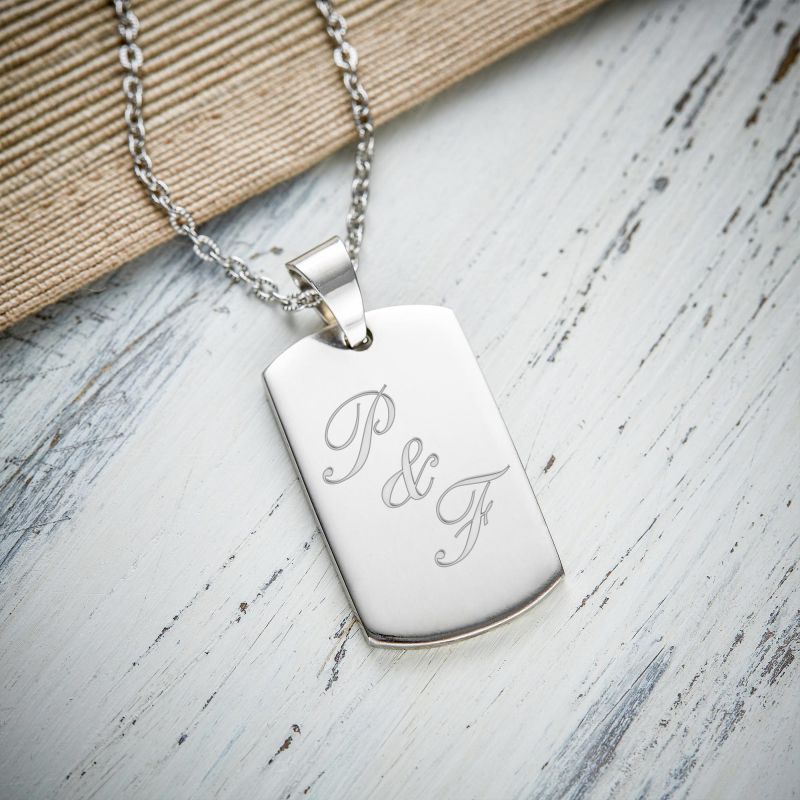 Bild von   dog tag kette mit gravur inijpg | 🌟 Gravur nach Wunsch 🪄