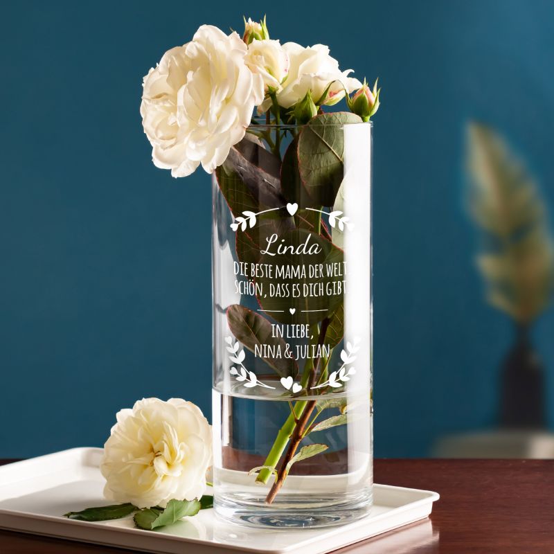 Bild von   runde vase mit gravur fuer diejpg | 🌟 Gravur nach Wunsch 🪄