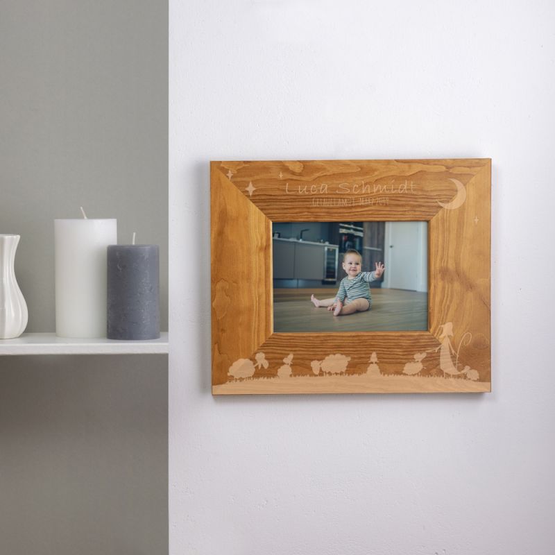 Bild von   bilderrahmen aus holz mit gravjpg | 🌟 Gravur nach Wunsch 🪄
