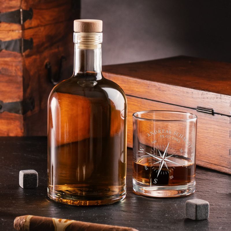 Bild von   whiskyset glaskaraffe und whjpg | 🌟 Gravur nach Wunsch 🪄