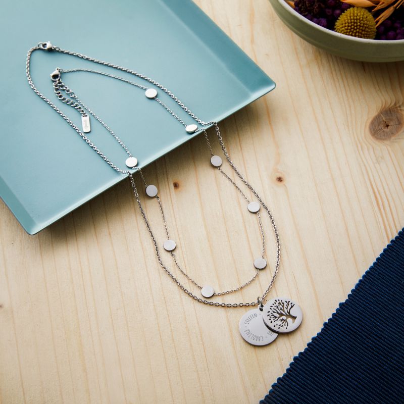 Bild von   set layering kette und halskjpg | 🌟 Gravur nach Wunsch 🪄
