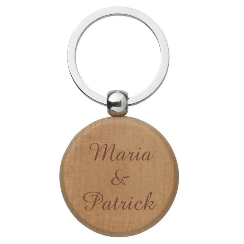 Bild von   holz schluesselanhaenger rundjpg | 🌟 Gravur nach Wunsch 🪄
