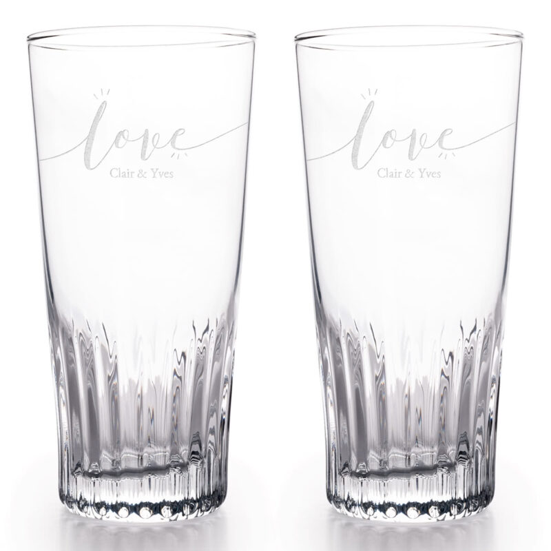 Biergläser mit Gravur personalisiert - 2 Stk.