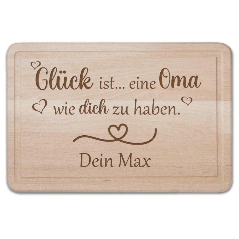 Bild von   schneidebrett glueck ist einepng | 🌟 Gravur nach Wunsch 🪄