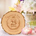 Bild von   baumscheibe zur silberhochzeitjpg | 🌟 Gravur nach Wunsch 🪄