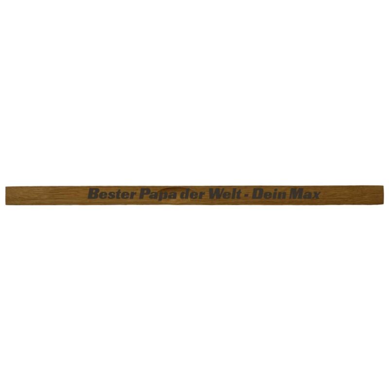 Hochwertige Grillzange - Würstchenzange aus geölter Eiche 39 cm personalisierbar