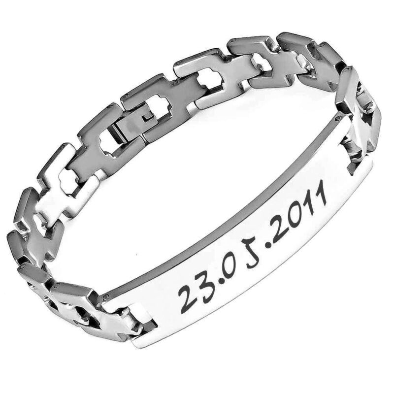 Bild von   armband mit gravur edelstahl ajpg | 🌟 Gravur nach Wunsch 🪄