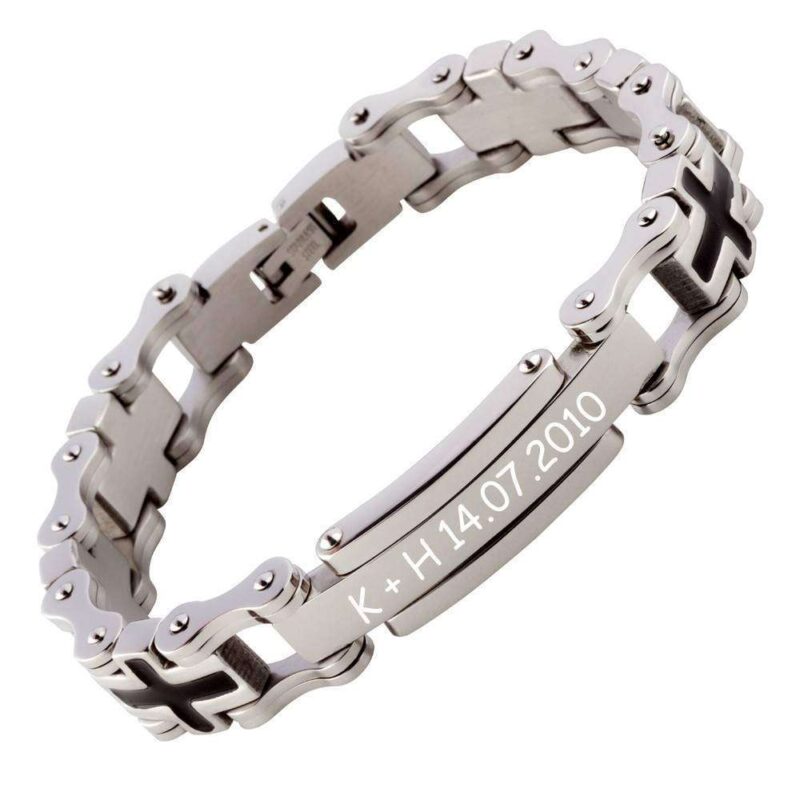 Bild von   edelstahl armband mit gravur ajpg | 🌟 Gravur nach Wunsch 🪄