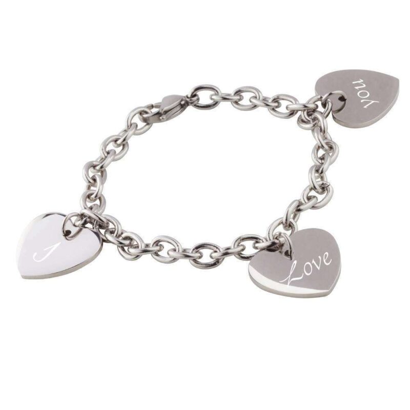 Bild von   armband edelstahl  herzenjpg | 🌟 Gravur nach Wunsch 🪄