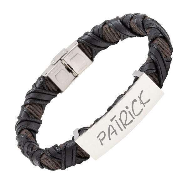Bild von   geflochtenes kunstleder armbanjpg | 🌟 Gravur nach Wunsch 🪄