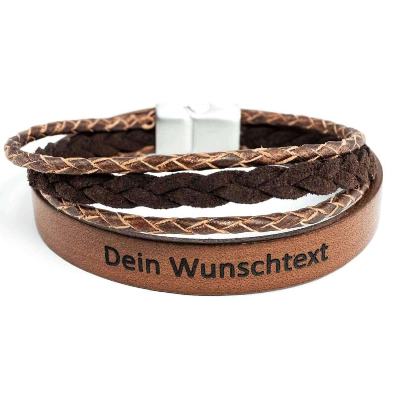 Bild von   lederarmband mit gravur lederjpg | 🌟 Gravur nach Wunsch 🪄