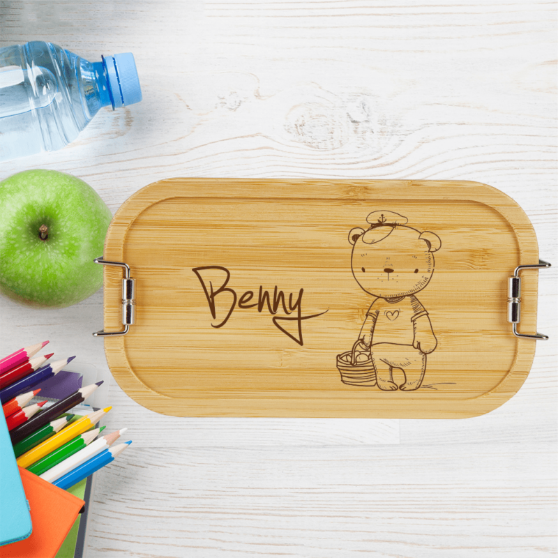 personalisierte Brotdose Lunchbox Teddy