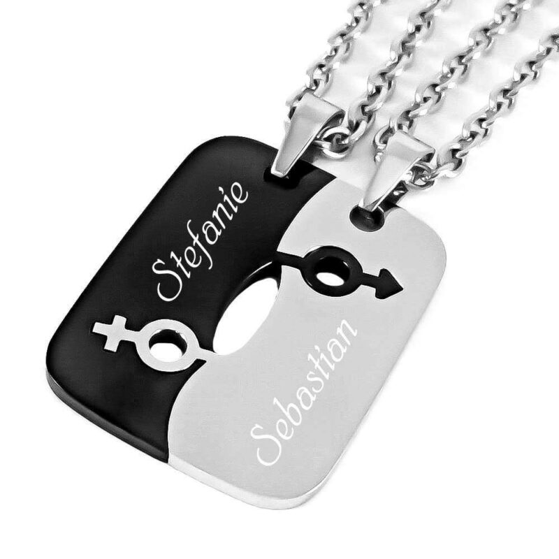 Bild von   partner anhaenger mit gravur sjpg | 🌟 Gravur nach Wunsch 🪄