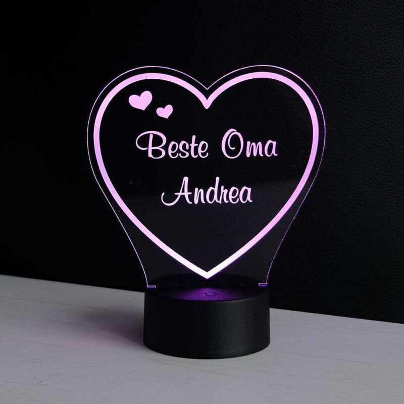 Bild von   herz led dekolicht fuer oma mijpg | 🌟 Gravur nach Wunsch 🪄