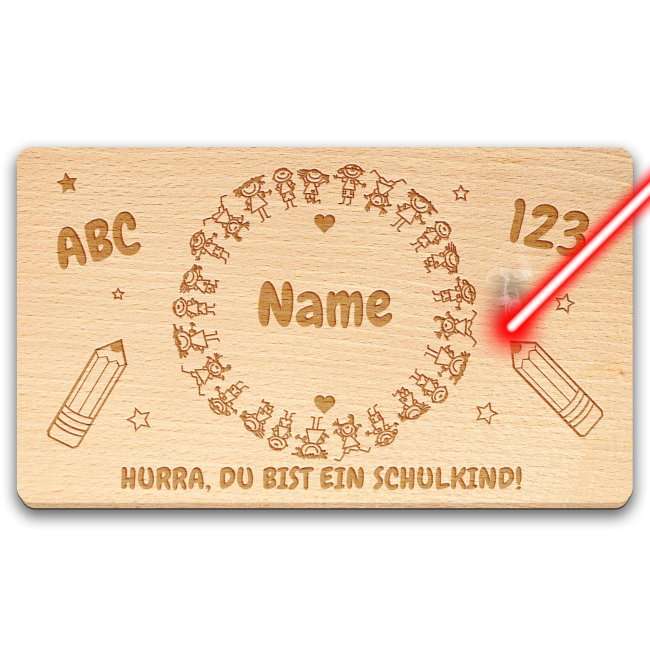 Bild von   graviertes holzbrett hurrajpg | 🌟 Gravur nach Wunsch 🪄