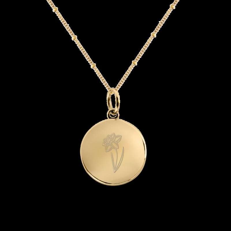 Bild von   maerz geburtsblume kettejpg | 🌟 Gravur nach Wunsch 🪄