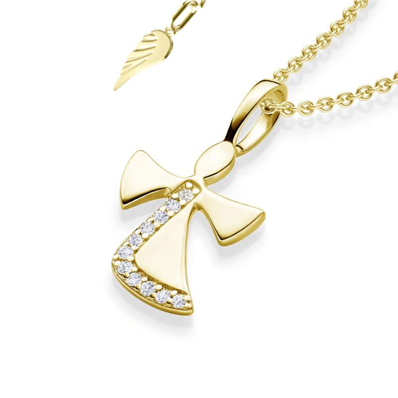 Bild von   schutzengel kette kinder goldjpg | 🌟 Gravur nach Wunsch 🪄