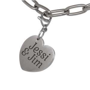 Bild von   herzfoermiger charm anhaengerjpg | 🌟 Gravur nach Wunsch 🪄