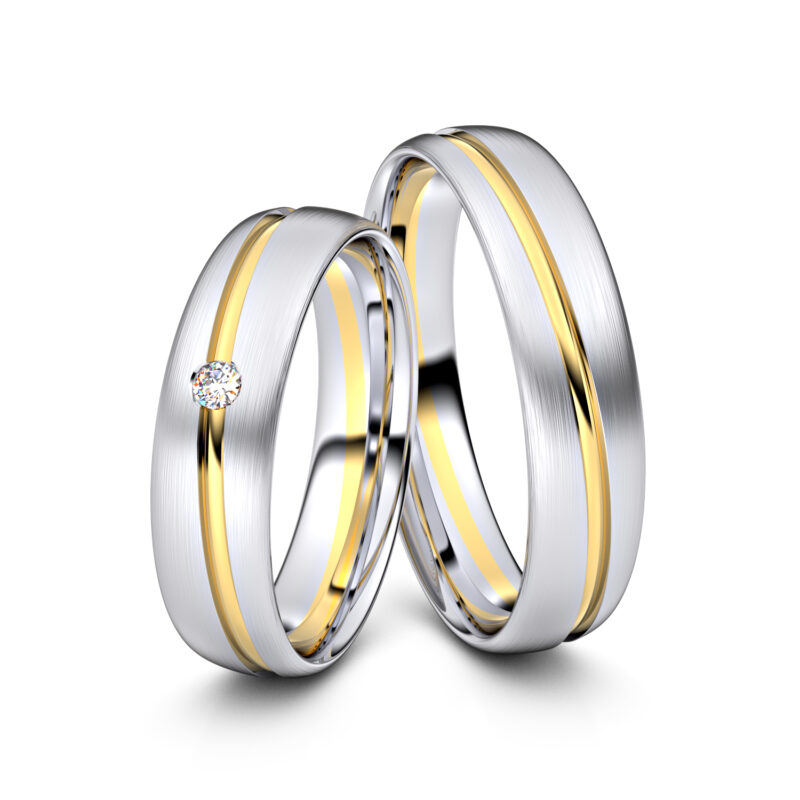 Modell TR001 333er Weißgold-Gelbgold - 23297