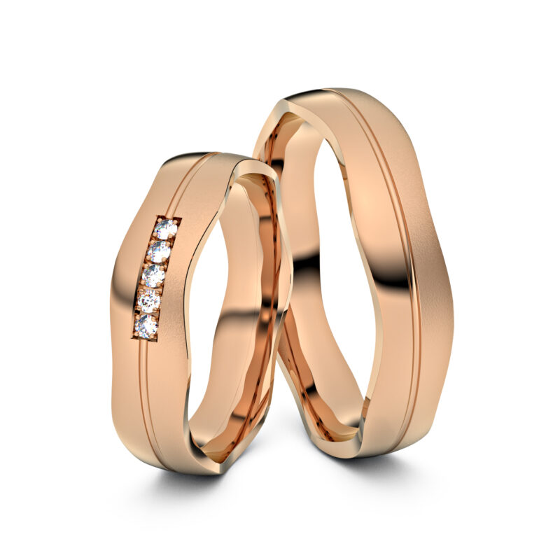 Modell TR028 Wide Wavy 750er Rotgold - 24577