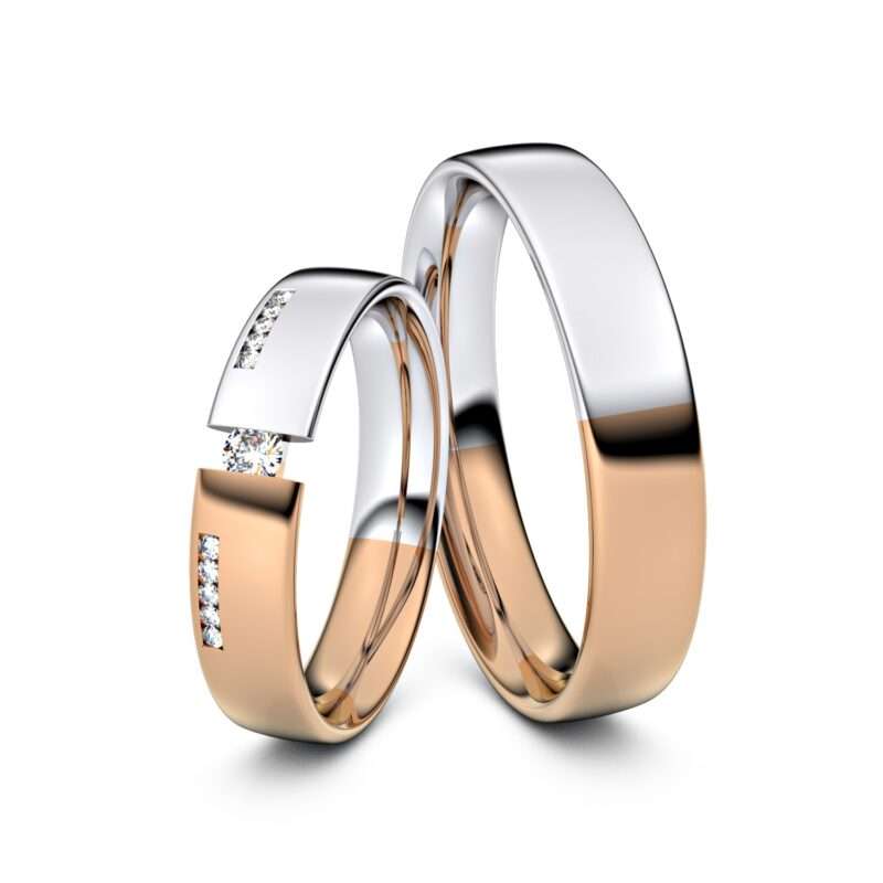 Modell TR052 750er Rotgold-Weißgold - 25608