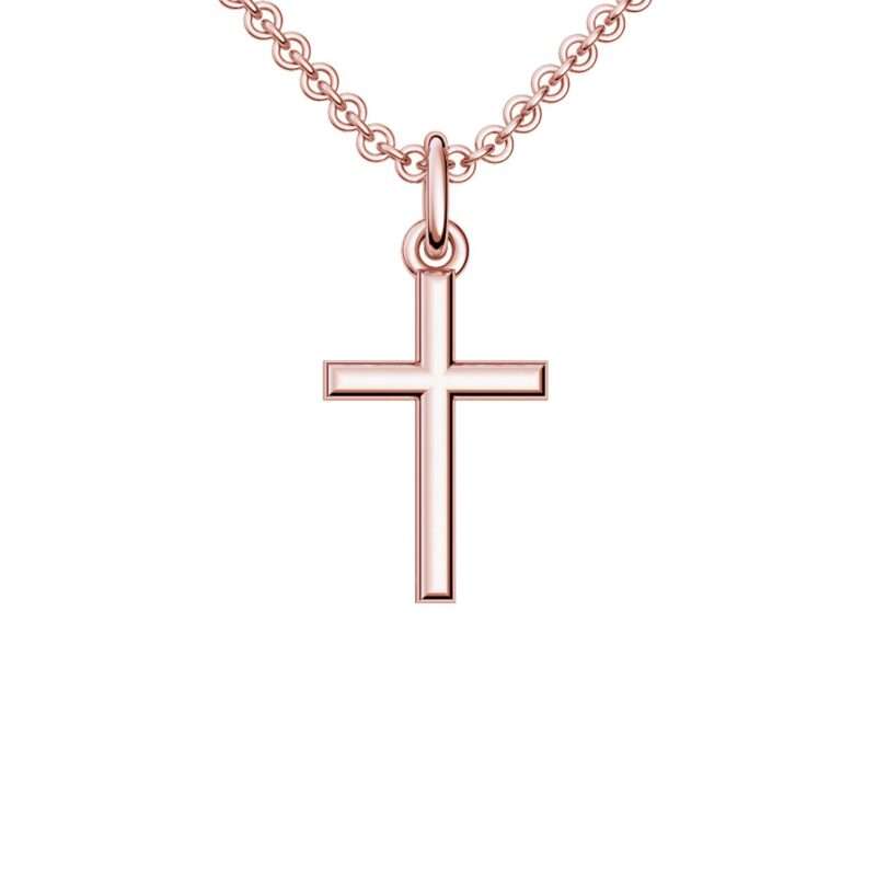 Bild von   kreuzkette rosegoldkreuz kettejpg | 🌟 Gravur nach Wunsch 🪄