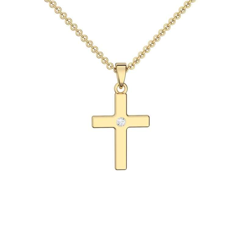 Bild von   kreuz kette gold silber  hjpg | 🌟 Gravur nach Wunsch 🪄