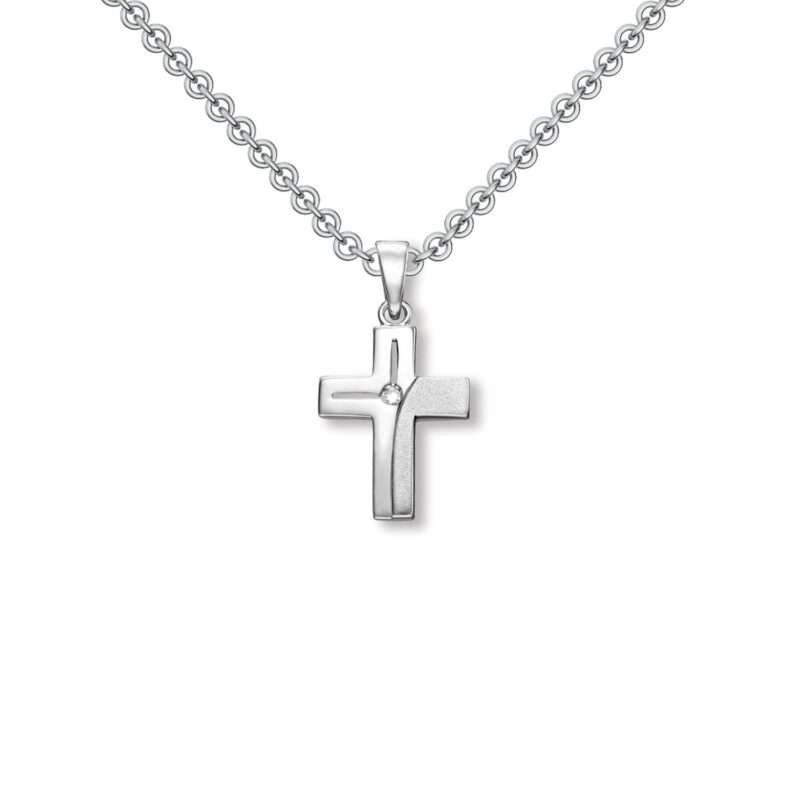 Bild von   kreuz kette silber  cm kommujpg | 🌟 Gravur nach Wunsch 🪄