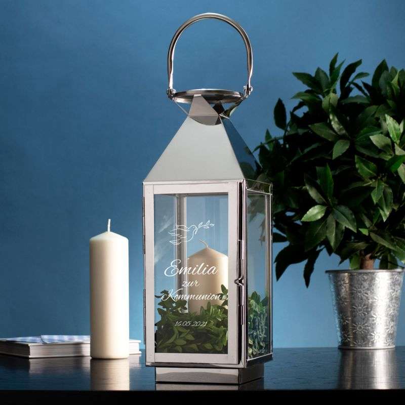 Laterne mit Gravur zur Kommunion - Personalisiert