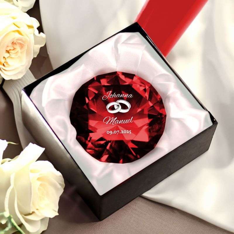 Bild von   roter diamant kristall zur hocjpg | 🌟 Gravur nach Wunsch 🪄